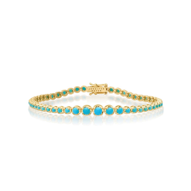 Graduated Turquoise Tennis Bracelet