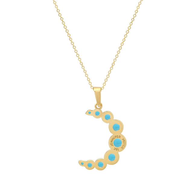 Illusion Set Turquoise Moon Necklace 
