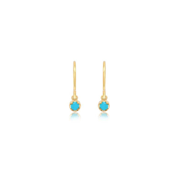 Illusion Set Turquoise Drop Earrings