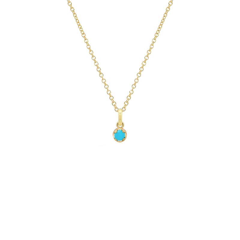 Illusion-Set Turquoise Pendant Necklace
