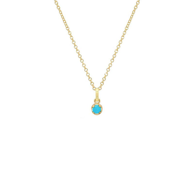 Illusion Set Turquoise Pendant Necklace