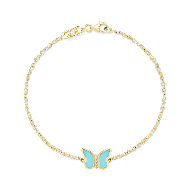 Turquoise Inlay Butterfly Bracelet