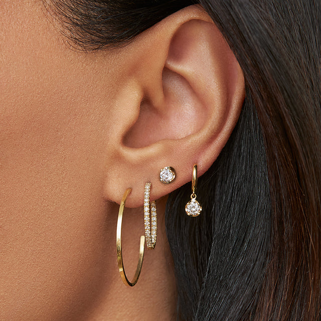 Small Illusion Set Diamond Studs