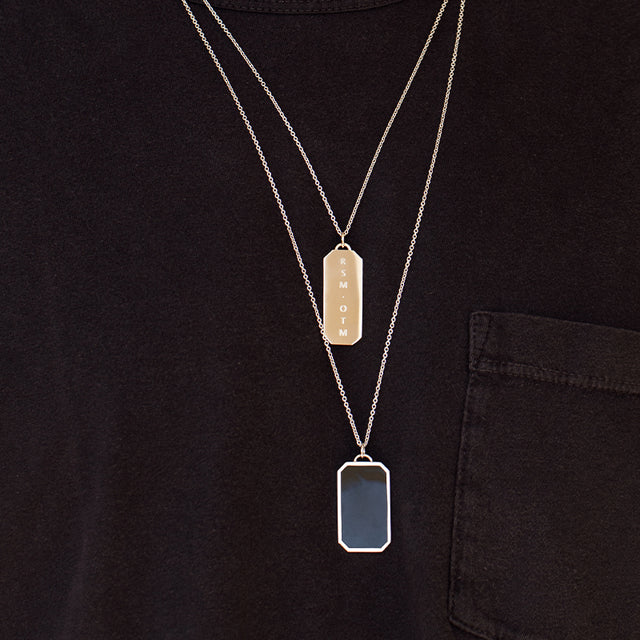 Nameplate Tag Pendant Necklace