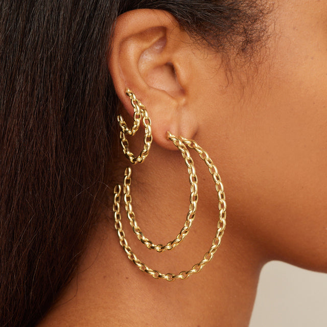 Medium Edith Link Hoops