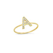 Diamond Mini Uppercase Letter Ring