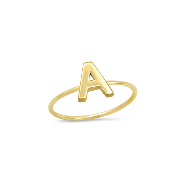 Mini Uppercase Letter Ring