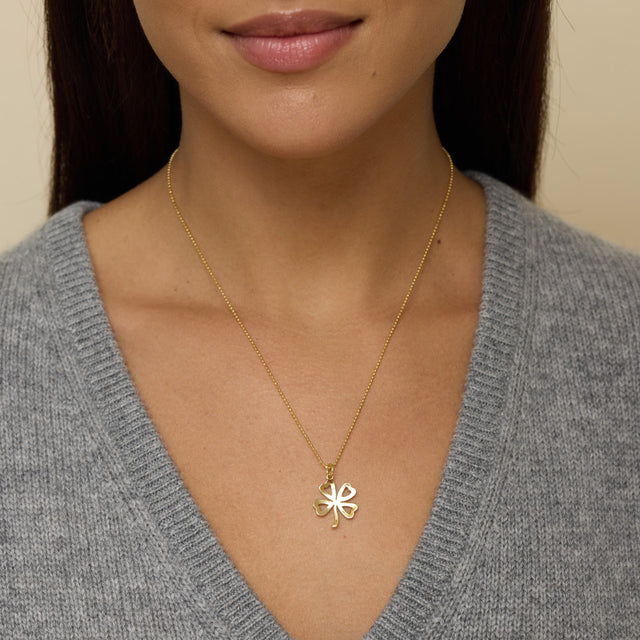 Large Open Clover Necklace 