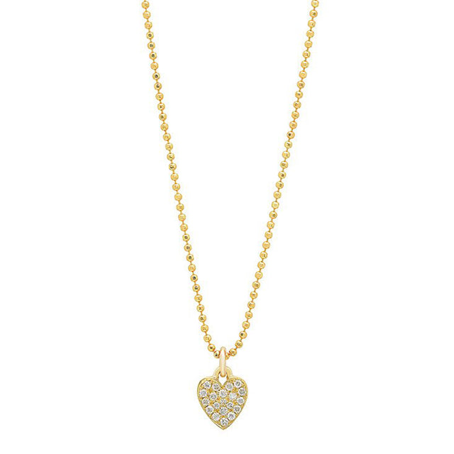 Diamond Heart Charm Necklace