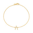 Diamond Mini Wishbone Bracelet