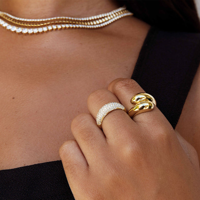 Large Double Dome Ring