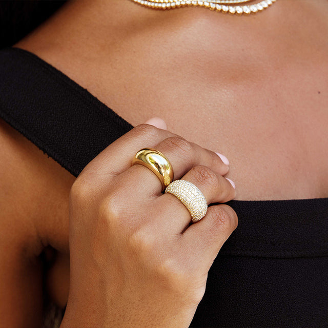 Large Diamond Dome Ring