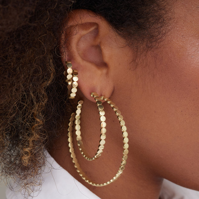 Mini Circle Link Medium Hoops