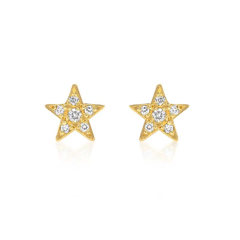 Diamond Mini Star Studs