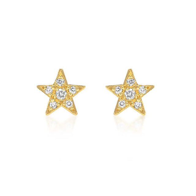 Diamond Mini Star Studs