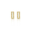 Mother of Pearl Inlay Bar Studs with Diamonds