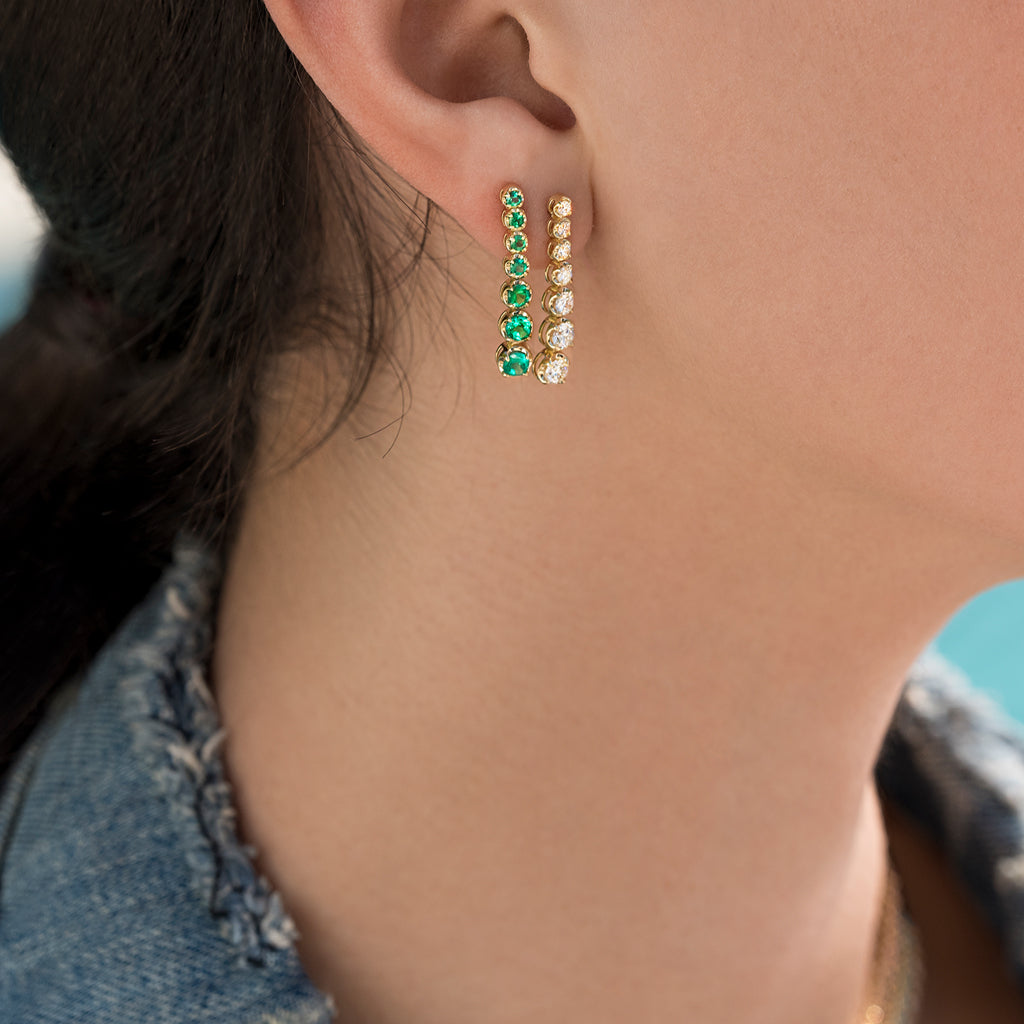 Graduated Diamond Tennis Studs