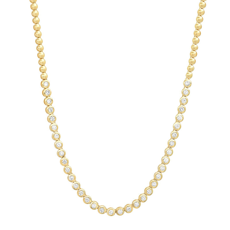 1/3 Diamond Mini Bezel Tennis Necklace