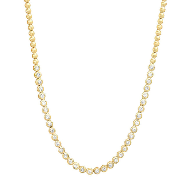 1/3 Diamond Bezel Tennis Necklace