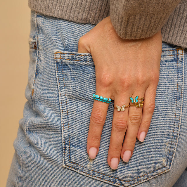 Diamond Butterfly Ring