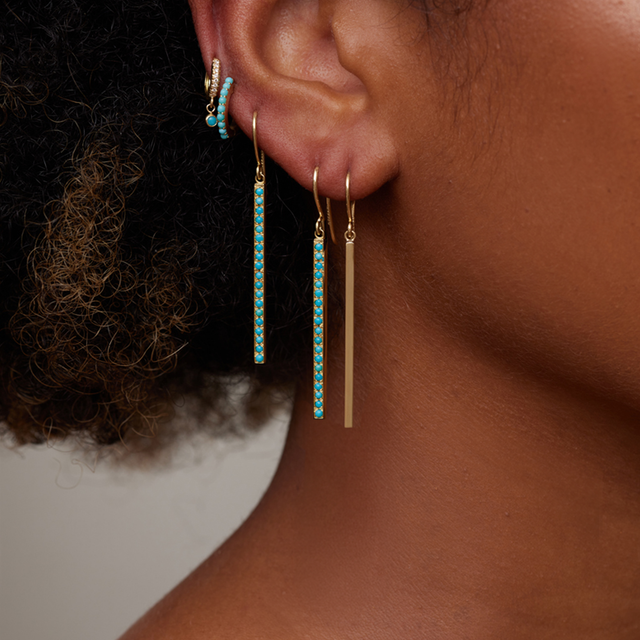 Turquoise Stick Earrings