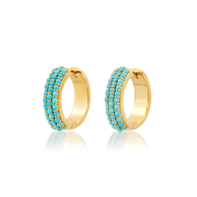 Turquoise Wide Huggies