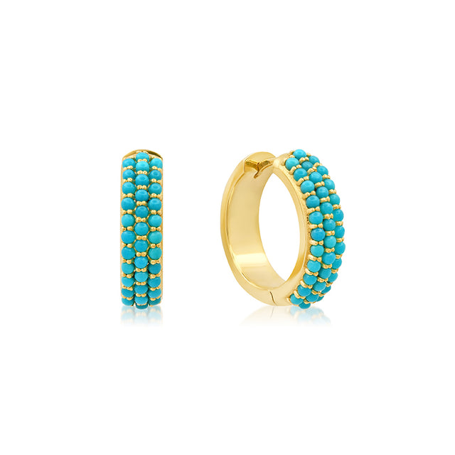 Turquoise Wide Huggies