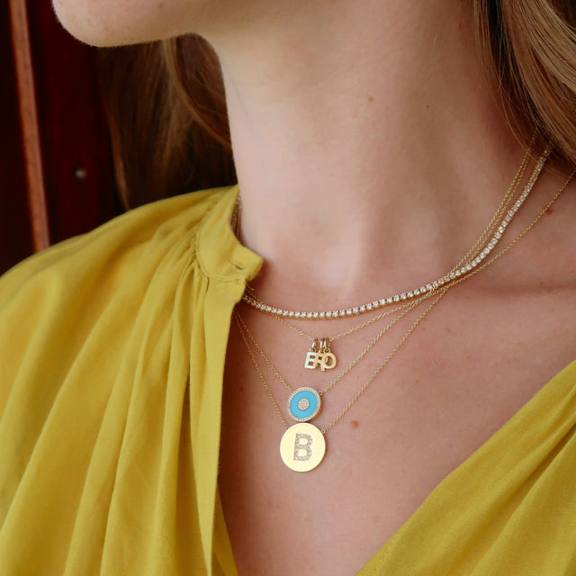 Mini Uppercase Letter Necklace