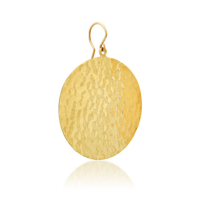 Large Hammered Disc Earrings