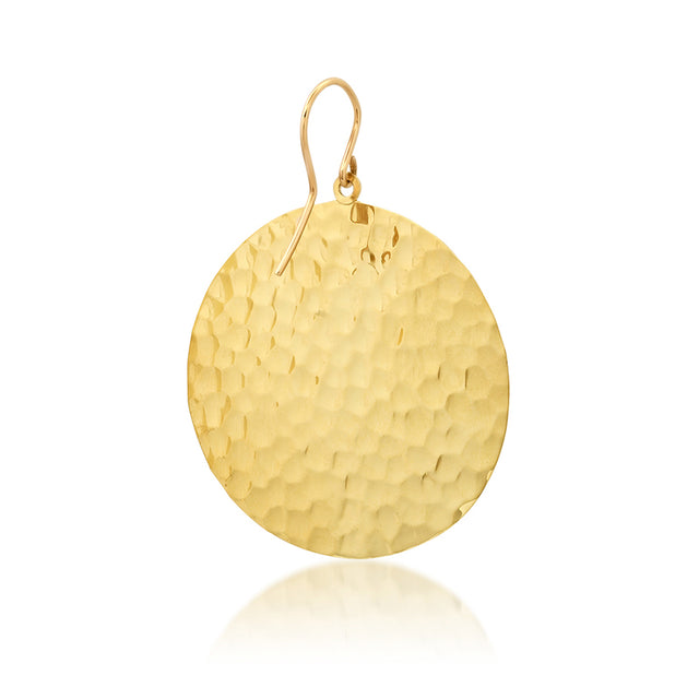 Large Hammered Disc Earrings