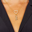 Diamond Uppercase Love Pendant Necklace