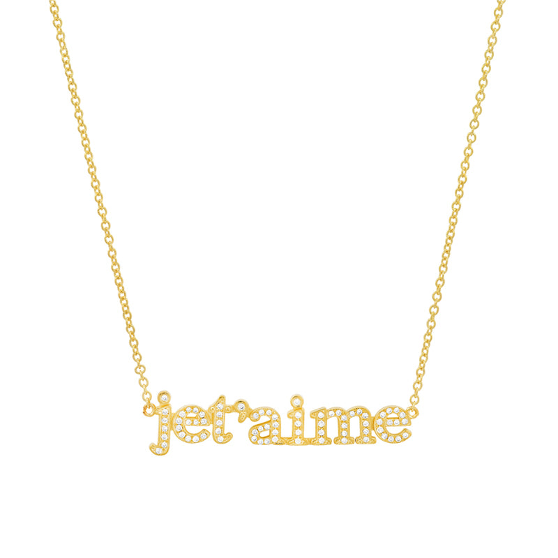 Diamond Je T'aime Necklace