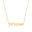 Diamond Je T'aime Necklace