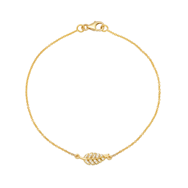 Diamond Mini Leaf Bracelet