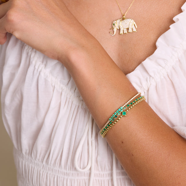 Emerald Baguette Tennis Bracelet