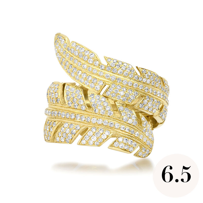 Diamond Wrap Leaf Ring