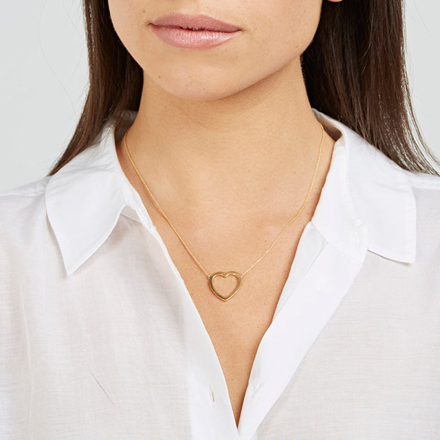 Large Open Heart Necklace