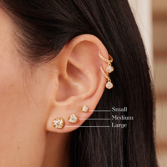 Single Small Illusion Set Diamond Stud