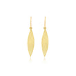 Hammered 1 Marquise Drop Earrings