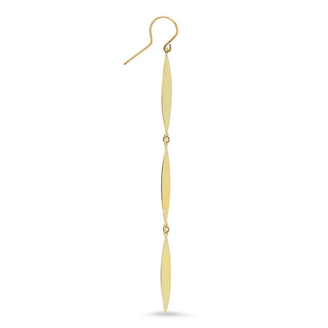 3 Hammered Marquise Earrings