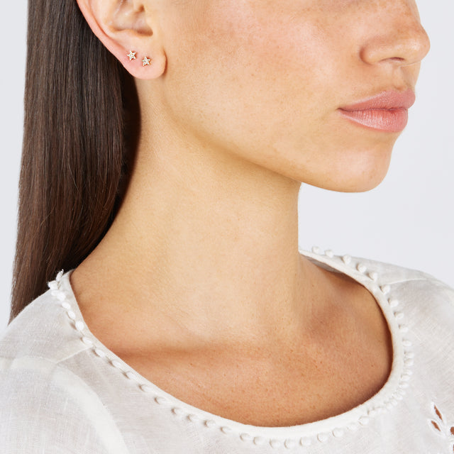 Diamond Mini Star Studs