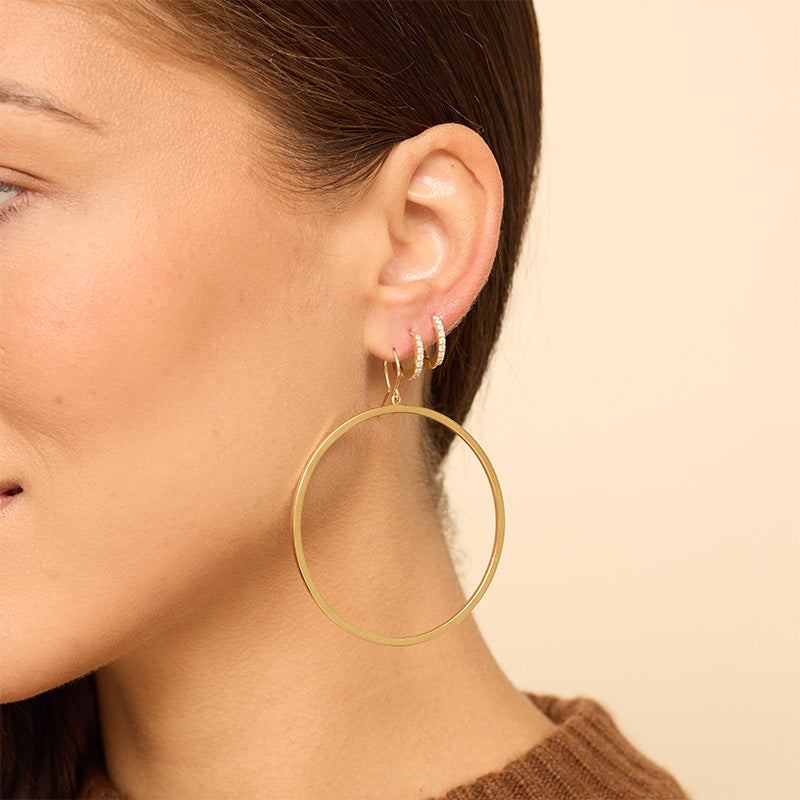 Large Open Circle Earrings