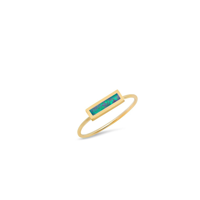 Opal Inlay Bar Ring