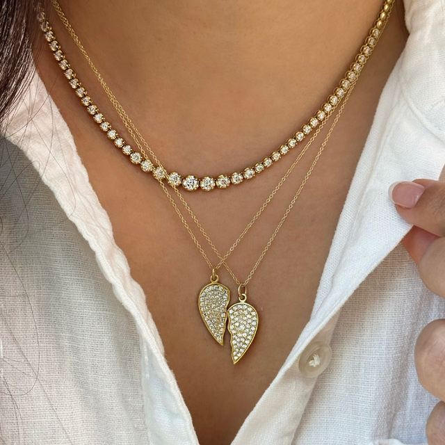 Diamond Piece of my Heart Necklace