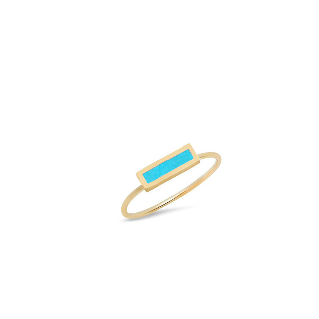 Turquoise Inlay Bar Ring
