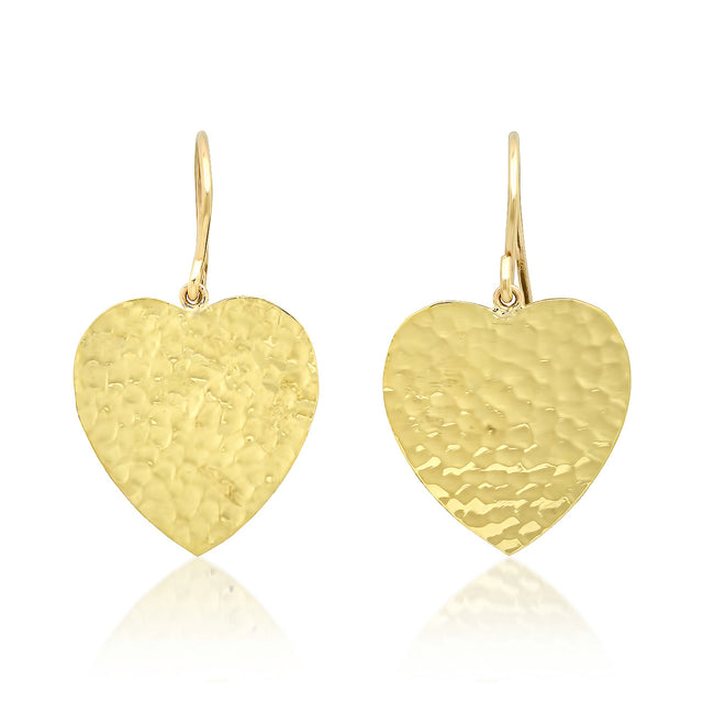 Hammered Heart Earrings