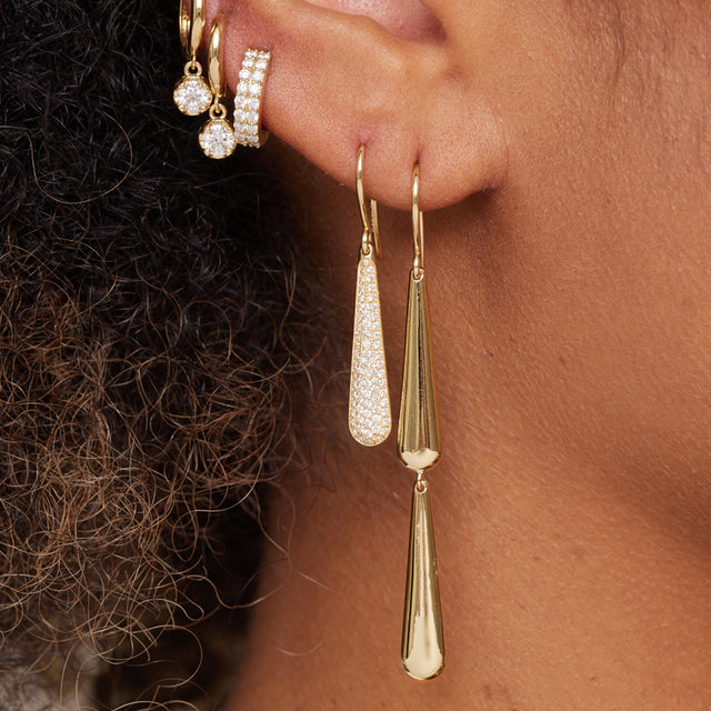 Double Dome Drop Earrings