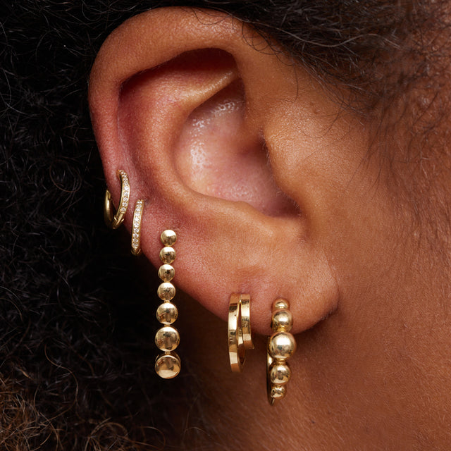 Small Graduated Bezel Hoops