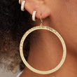 Extra Large Hammered Open Circle Earrings