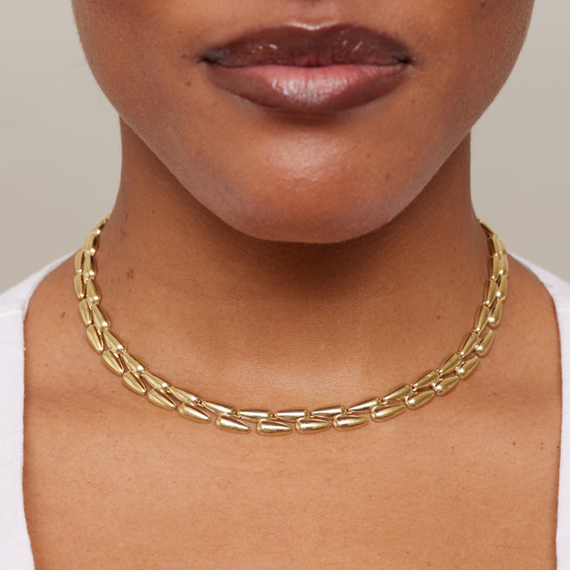 Large Double Dome Tennis Necklace